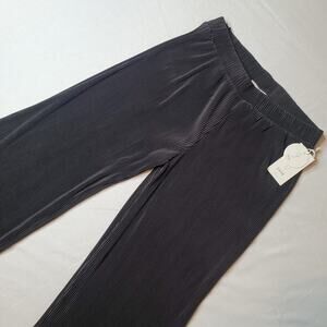 Joie Women's Size S NWT Ribbed Sleepwear Pants Wide Leg Black